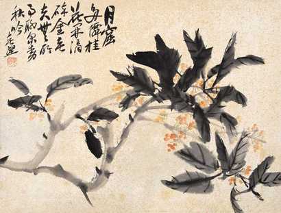 赵云壑 月桂图 镜心
